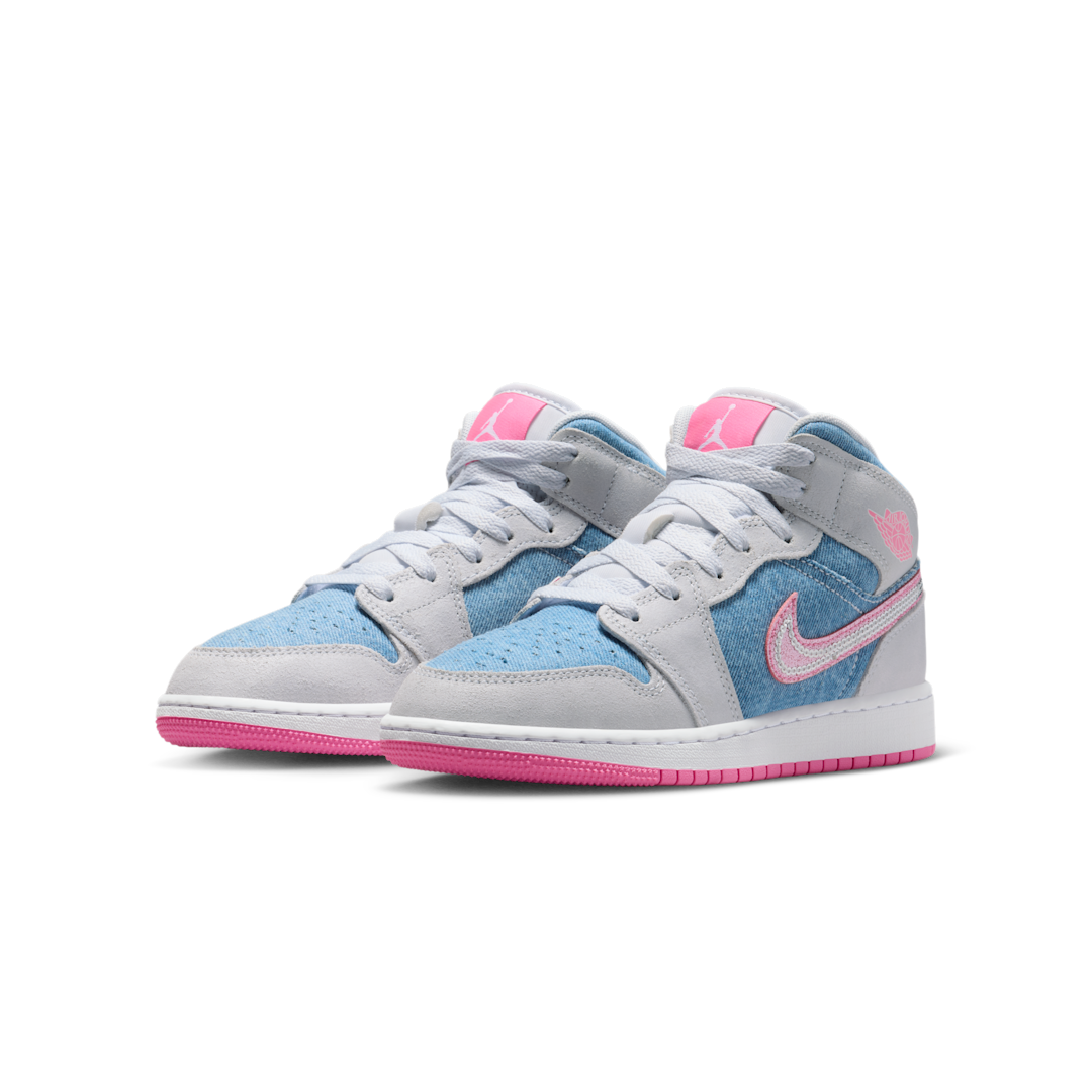 Overkicks - Air Jordan 1 Mid Denim Sequin (GS) (HQ1999-400) - imagen 2