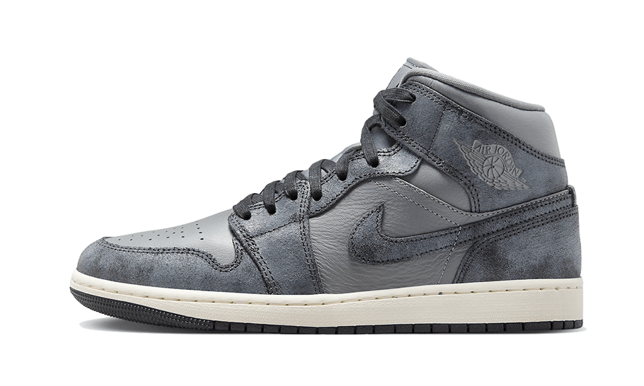 Overkicks - Air Jordan 1 Mid Distressed Smoke Grey (FJ3448-001) - vista lateral