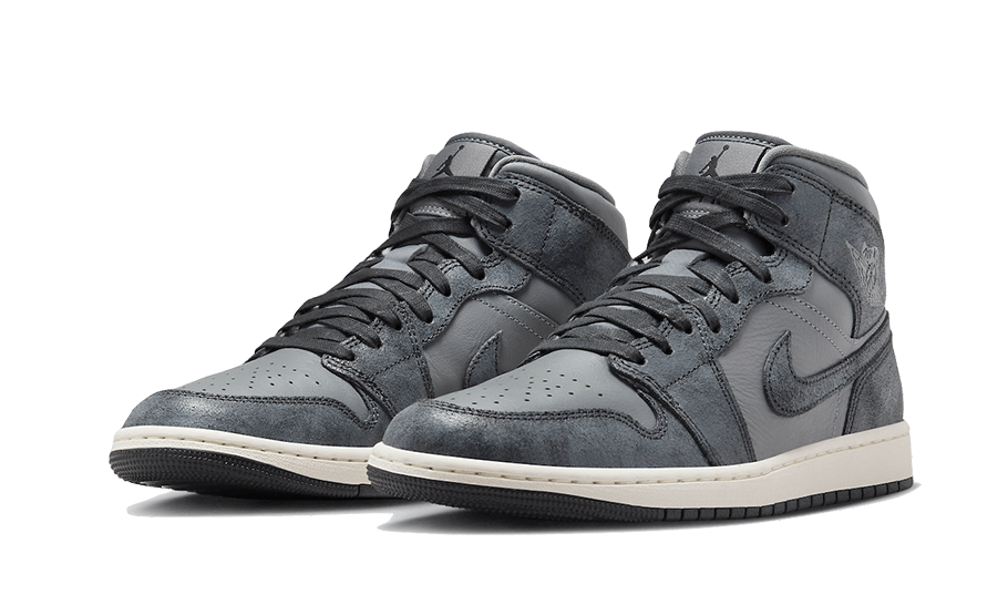 Overkicks - Air Jordan 1 Mid Distressed Smoke Grey (FJ3448-001) - vista trasera