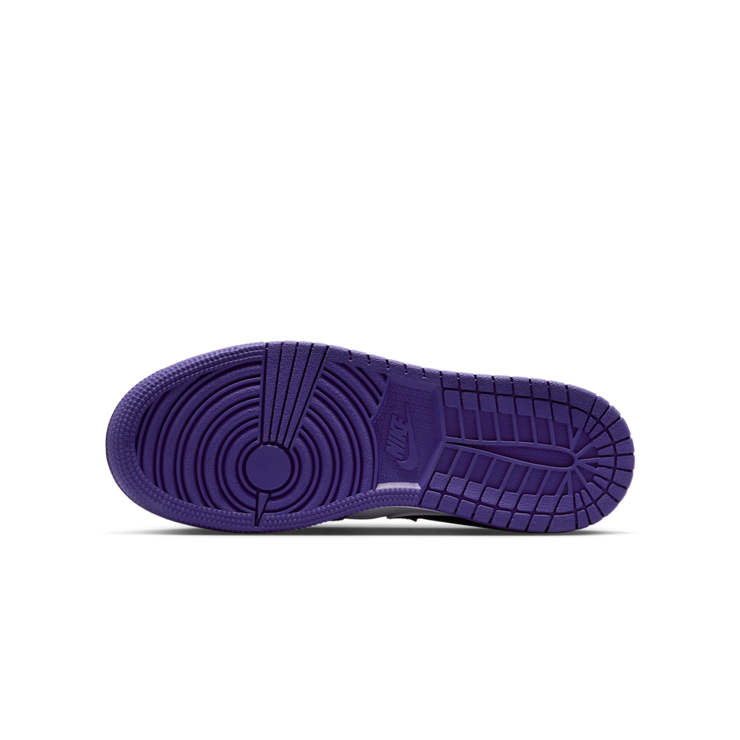 Overkicks - Air Jordan 1 Mid Dusty Amethyst White Court Purple (GS) (DQ8423-500) - imagen 4
