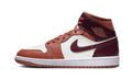 Air Jordan 1 Mid Dusty Peach Night Maroon