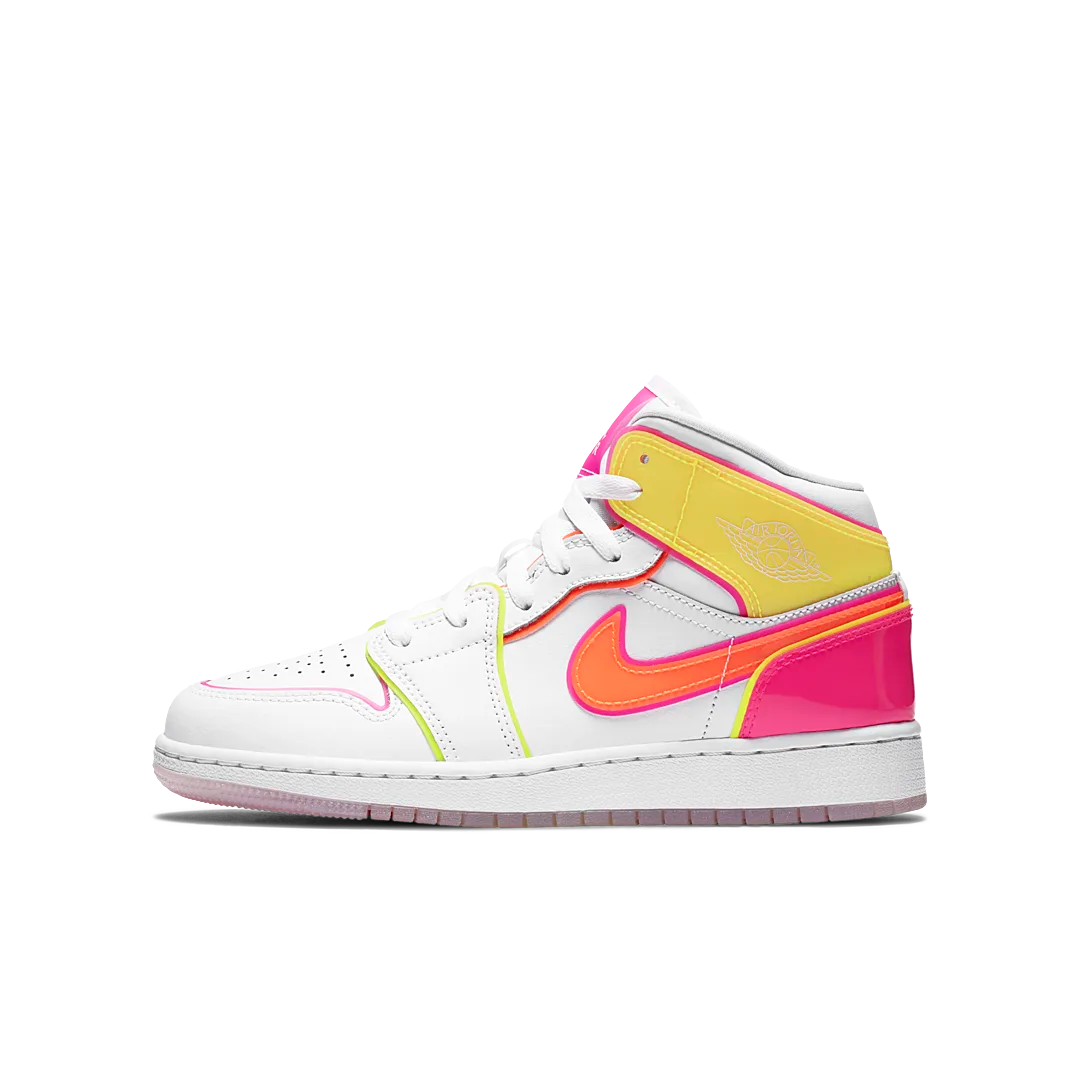 Overkicks - Air Jordan 1 Mid Edge Glow (CV4611-100) - vista lateral