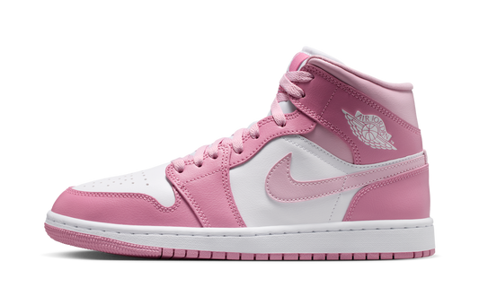 Overkicks - Air Jordan 1 Mid Elemental Pink Iced Carmine (BQ6472-605) - vista lateral