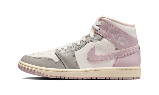 Overkicks - Air Jordan 1 Mid Enigma Stone Particle Rose (BQ6472-122) - vista lateral