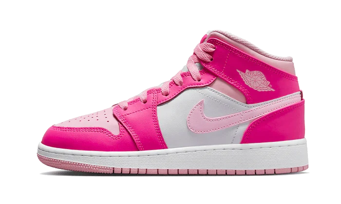 Overkicks - Air Jordan 1 Mid Fierce Pink (GS) (FD8780-116) - vista lateral