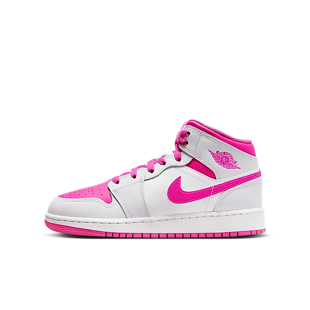 Overkicks - Air Jordan 1 Mid Fire Pink (GS) (FD8780-500) - vista lateral