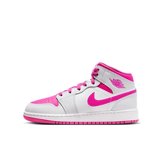 Overkicks - Air Jordan 1 Mid Fire Pink (GS) (FD8780-500) - vista lateral