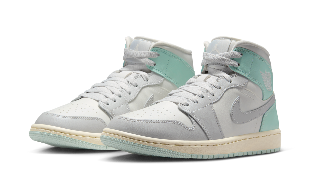 Overkicks - Air Jordan 1 Mid Football Grey Igloo (BQ6472-134) - vista trasera