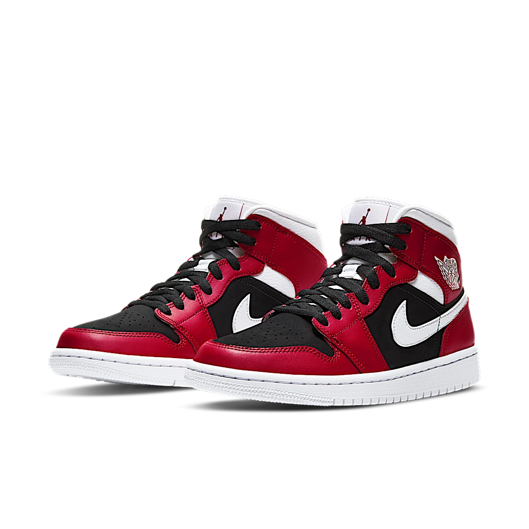 Overkicks - Air Jordan 1 Mid Gym Red Black (BQ6472-601) - vista trasera