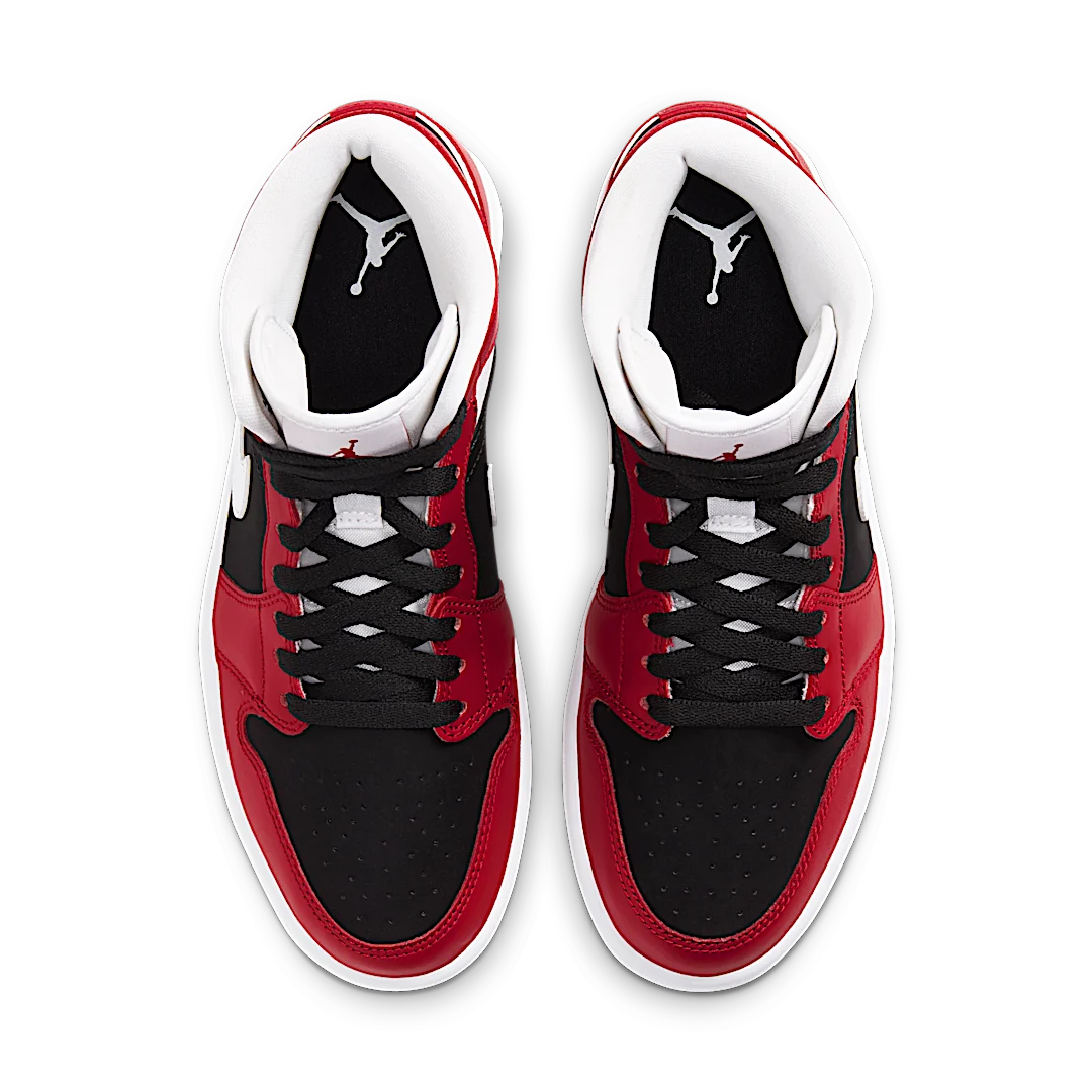 Overkicks - Air Jordan 1 Mid Gym Red Black (BQ6472-601) - par completo