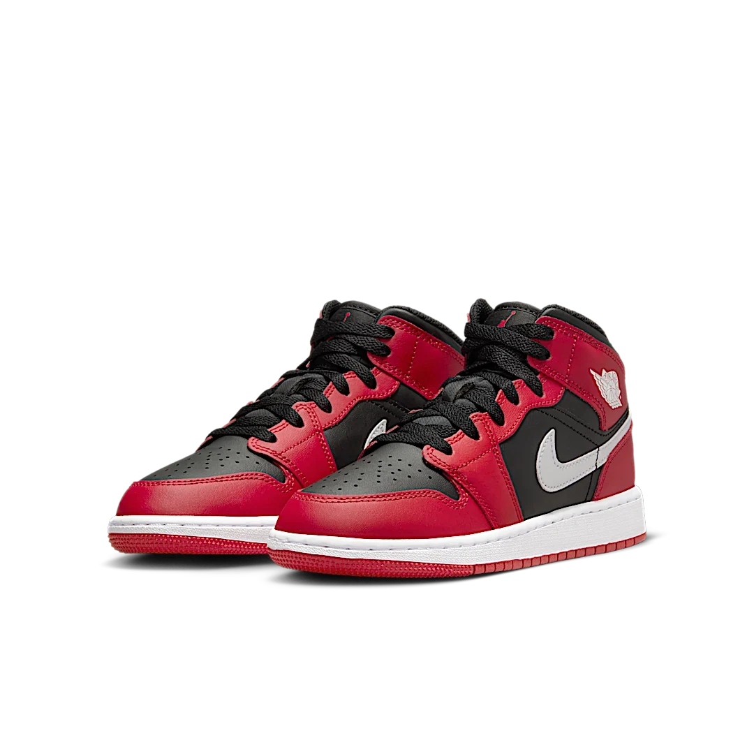 Overkicks - Air Jordan 1 Mid Gym Red Black White (GS) (DQ8423-061) - imagen 2