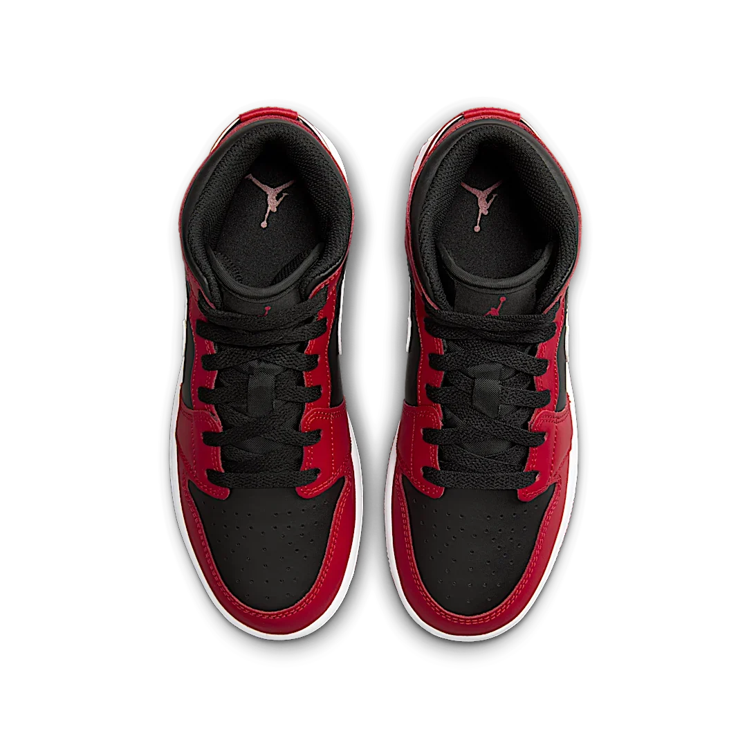 Overkicks - Air Jordan 1 Mid Gym Red Black White (GS) (DQ8423-061) - imagen 3