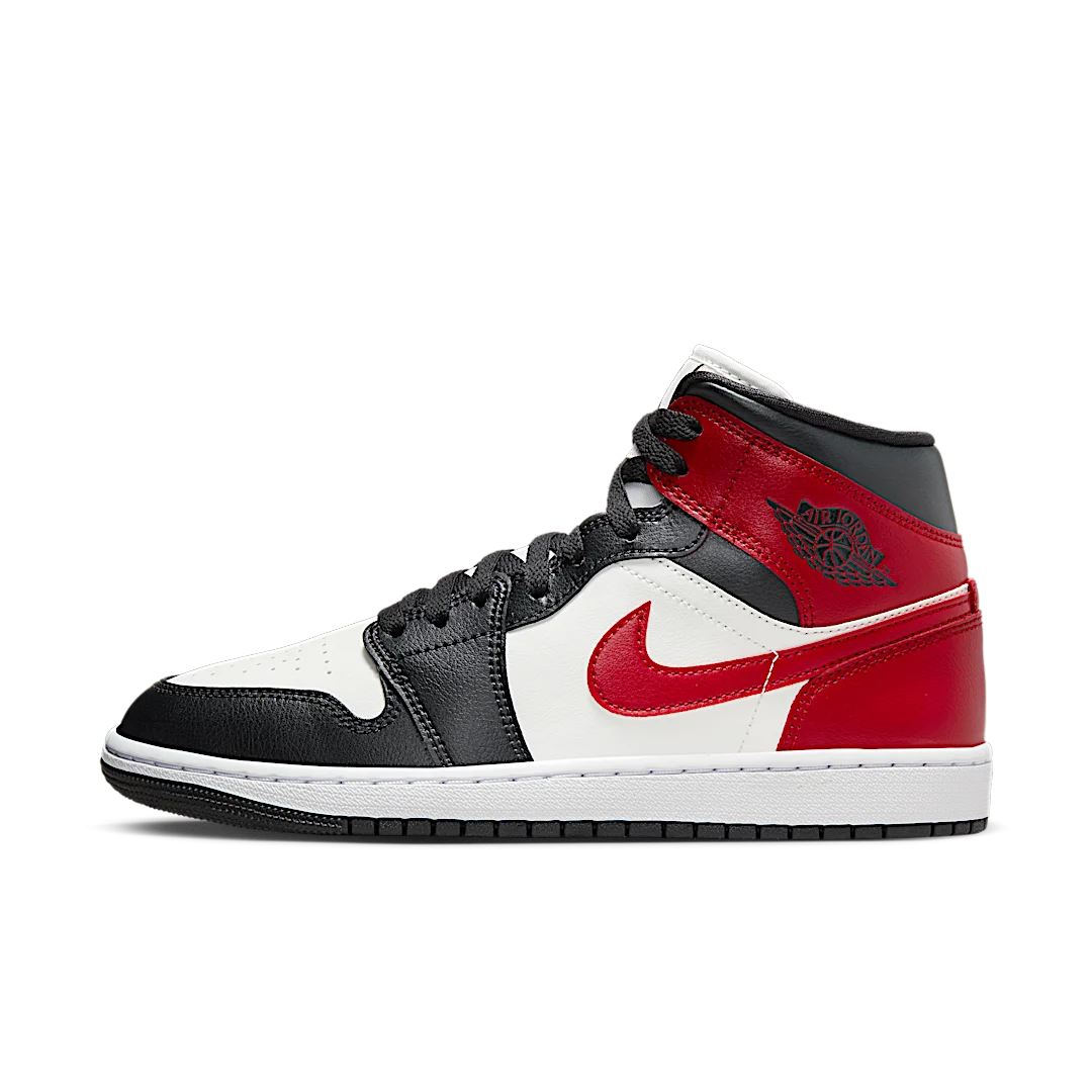 Overkicks - Air Jordan 1 Mid Gym Red Off Noir (BQ6472-160) - vista lateral