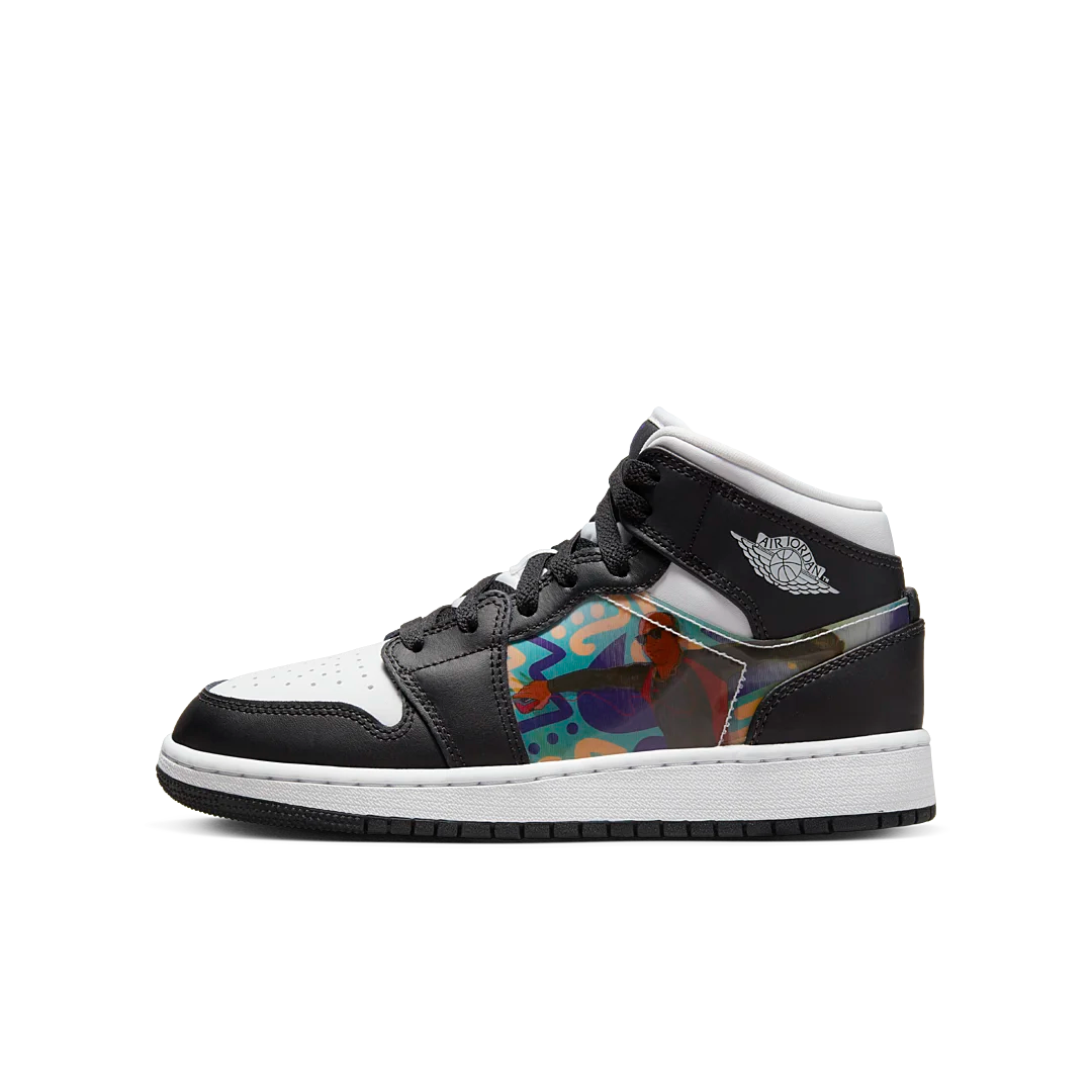 Overkicks - Air Jordan 1 Mid Hologram (GS) (DR9495-001) - vista lateral