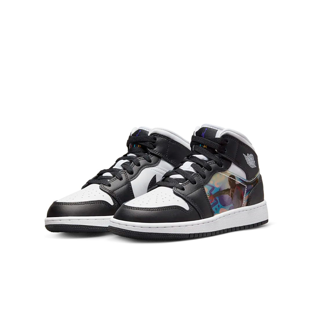 Overkicks - Air Jordan 1 Mid Hologram (GS) (DR9495-001) - imagen 2