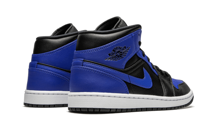 Overkicks - Air Jordan 1 Mid Hyper Royal Tumbled Leather (554724-077 / 554725-077) - par completo