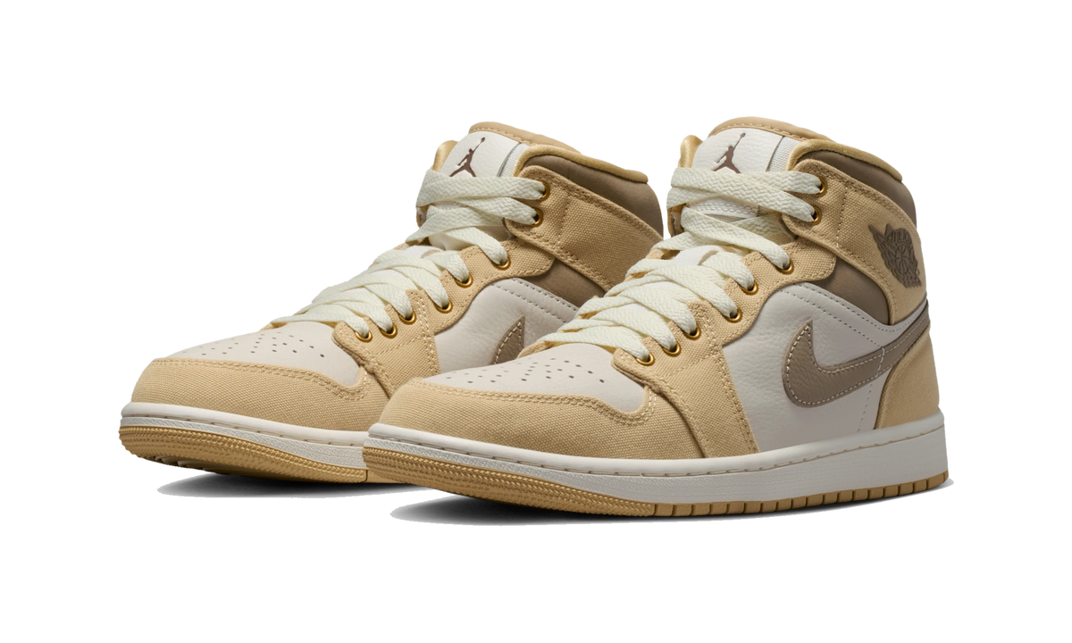 Overkicks - Air Jordan 1 Mid Khaki Sesame (IR2011-247) - vista trasera
