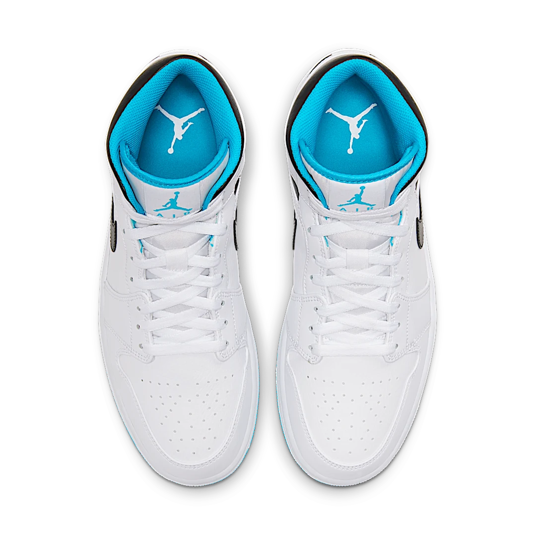 Overkicks - Air Jordan 1 Mid Laser Blue (554724-141) - par completo