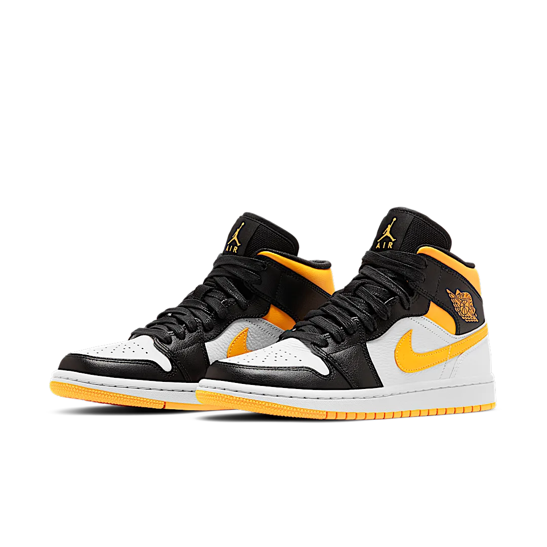 Overkicks - Air Jordan 1 Mid Laser Orange Black (CV5276-107) - vista trasera