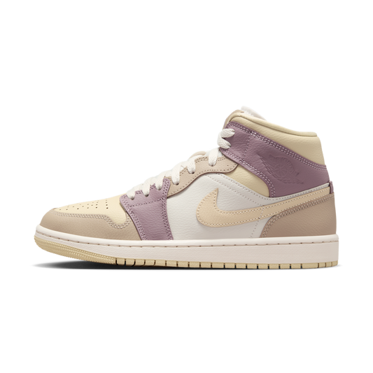Overkicks - Air Jordan 1 Mid Light Orewood Brown Taupe Grey (HV2370-100) - vista lateral