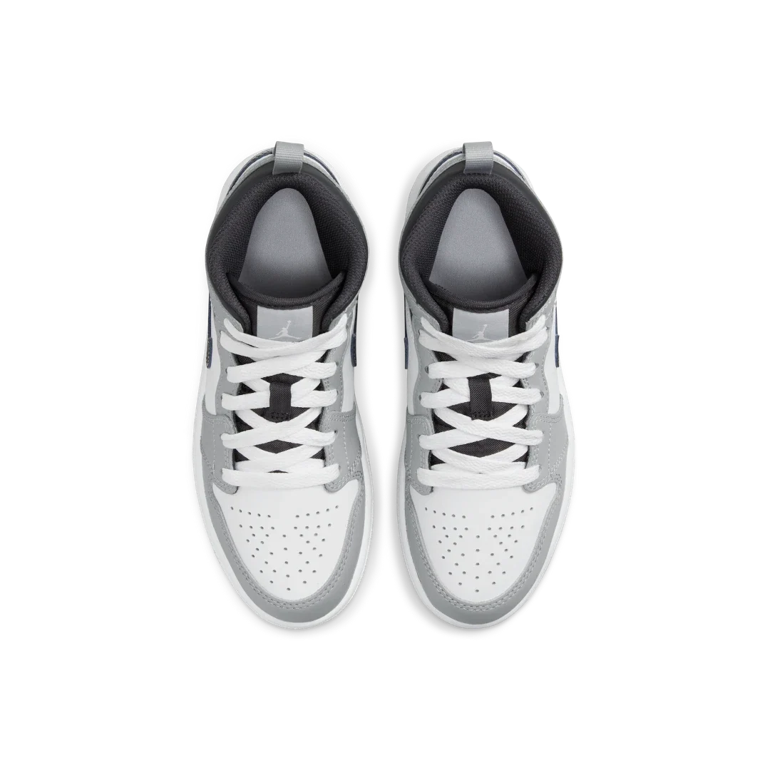 Overkicks - Air Jordan 1 Mid Light Smoke Grey (2022) (PS) (640734-078) - imagen 3