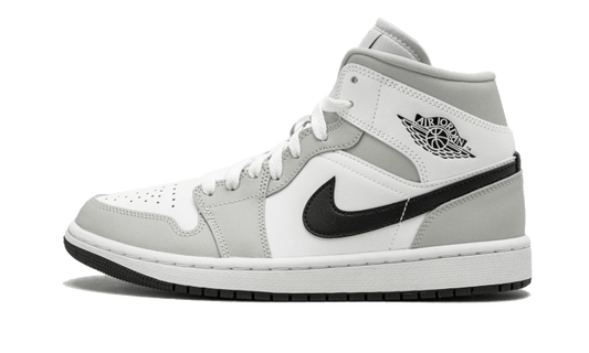 Overkicks - Air Jordan 1 Mid Light Smoke Grey White (BQ6472-015) - vista lateral