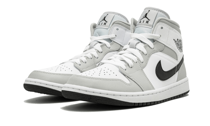 Overkicks - Air Jordan 1 Mid Light Smoke Grey White (BQ6472-015) - vista trasera