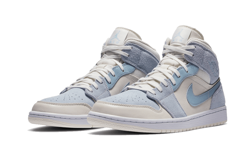 Overkicks - Air Jordan 1 Mid Mixed Textures Blue (DA4666-100) - vista trasera