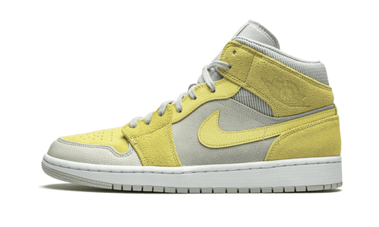 Overkicks - Air Jordan 1 Mid Mixed Textures Yellow (DA4666-001) - vista lateral