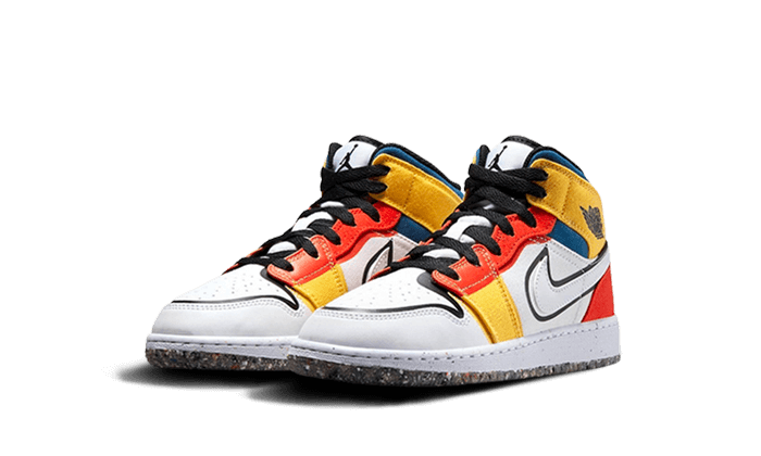 Overkicks - Air Jordan 1 Mid Multi-Color Canvas (GS) (DV1316-100) - imagen 2