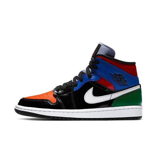 Overkicks - Air Jordan 1 Mid Multi Patent (CV5276-001) - vista lateral