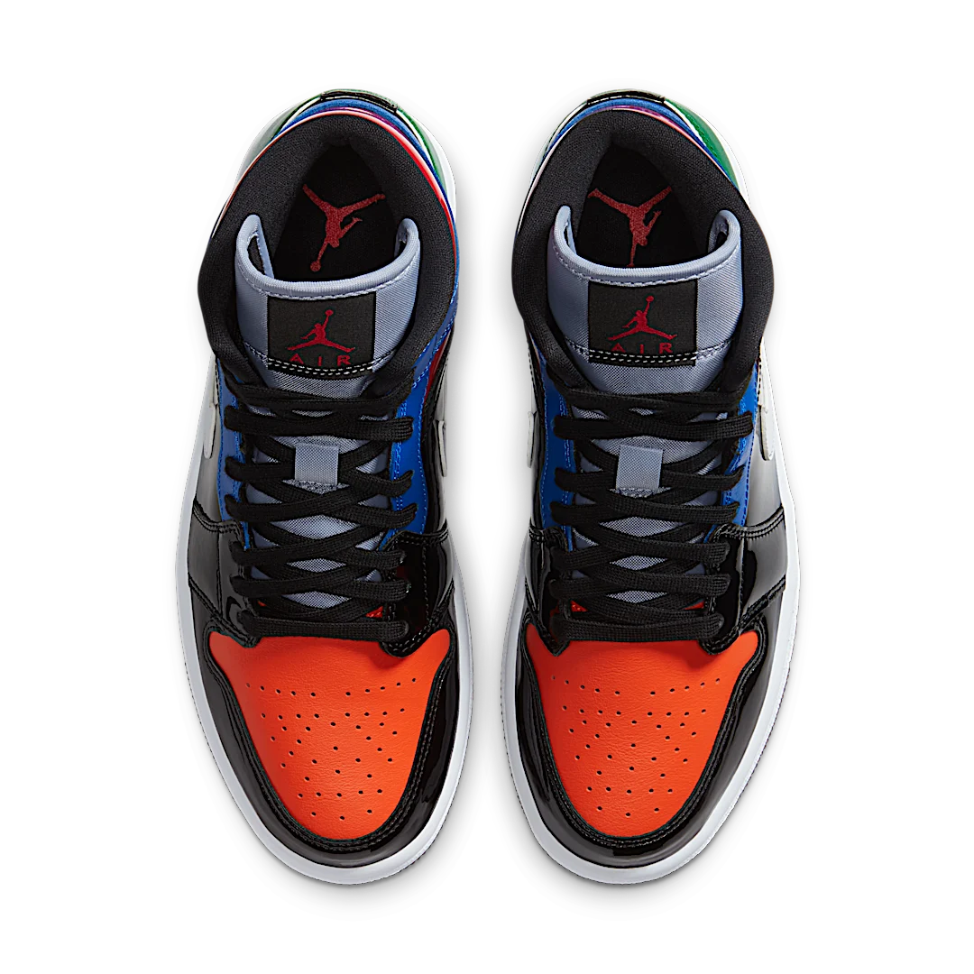 Overkicks - Air Jordan 1 Mid Multi Patent (CV5276-001) - par completo