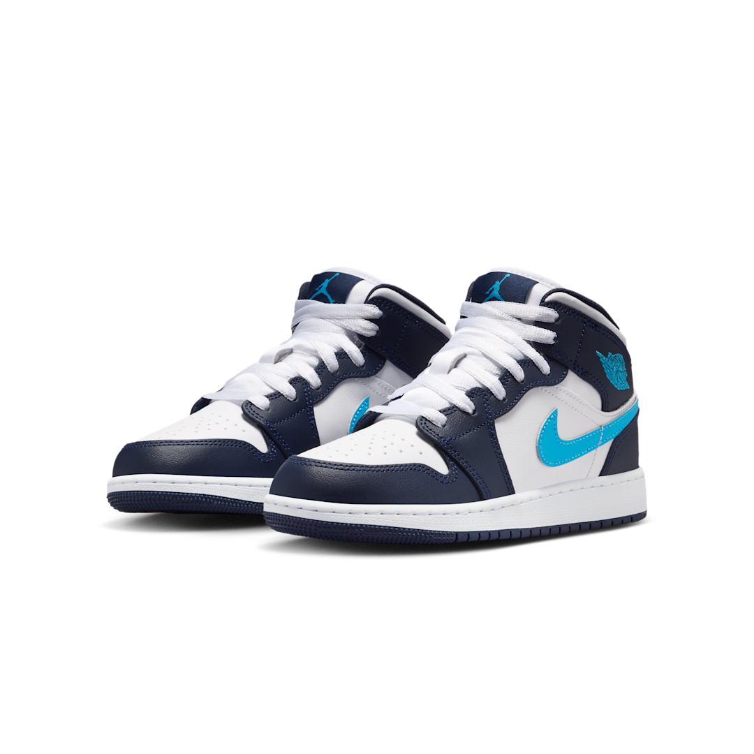 Overkicks - Air Jordan 1 Mid Obsidian Dark Powder Blue (GS) (DQ8423-404) - imagen 2