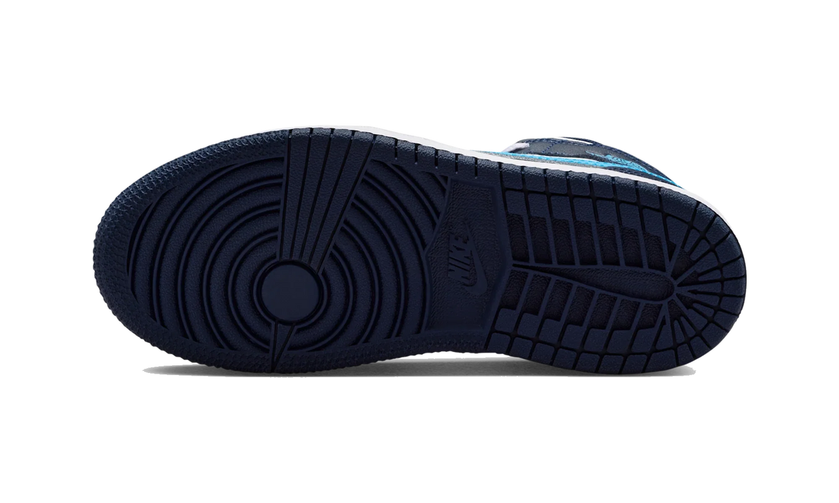 Overkicks - Air Jordan 1 Mid Obsidian Dark Powder Blue (PS) (DQ8424-404) - imagen 3