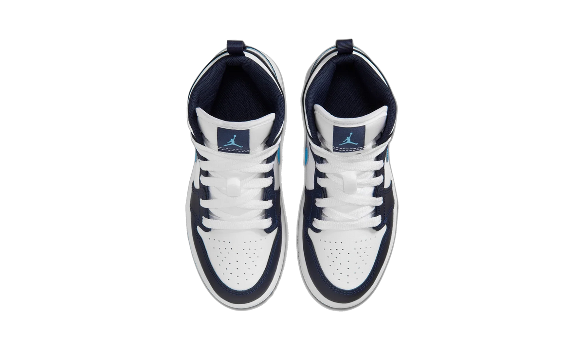 Overkicks - Air Jordan 1 Mid Obsidian Dark Powder Blue (PS) (DQ8424-404) - imagen 5