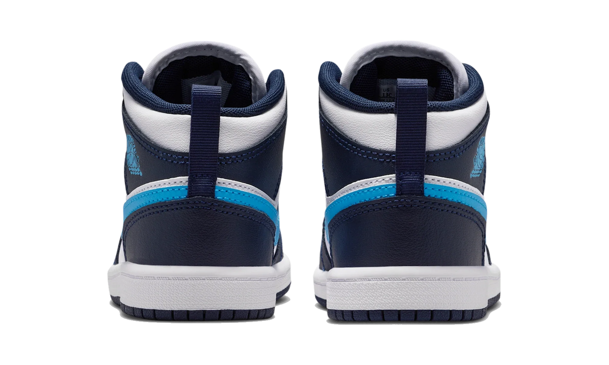 Overkicks - Air Jordan 1 Mid Obsidian Dark Powder Blue (PS) (DQ8424-404) - imagen 6