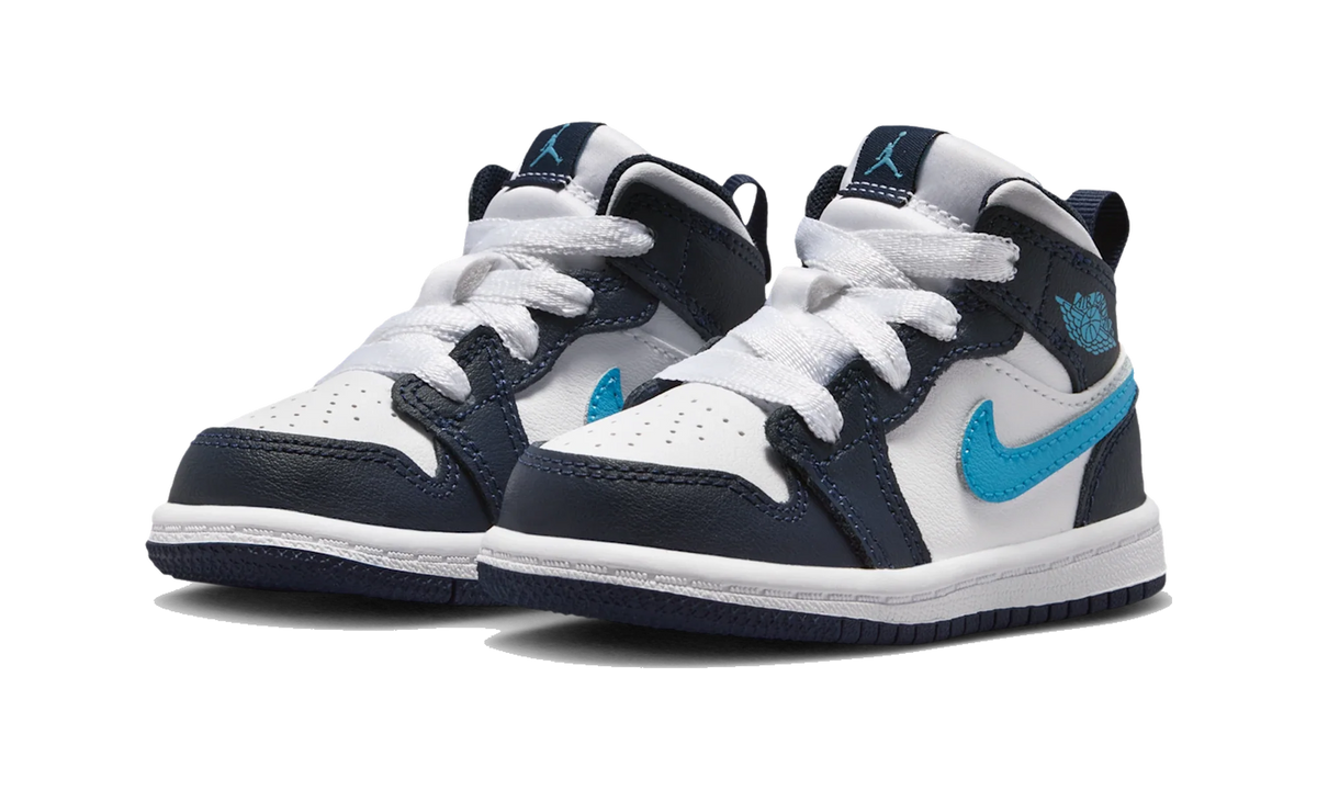 Overkicks - Air Jordan 1 Mid Obsidian Dark Powder Blue (TD) (DQ8425-404) - imagen 2