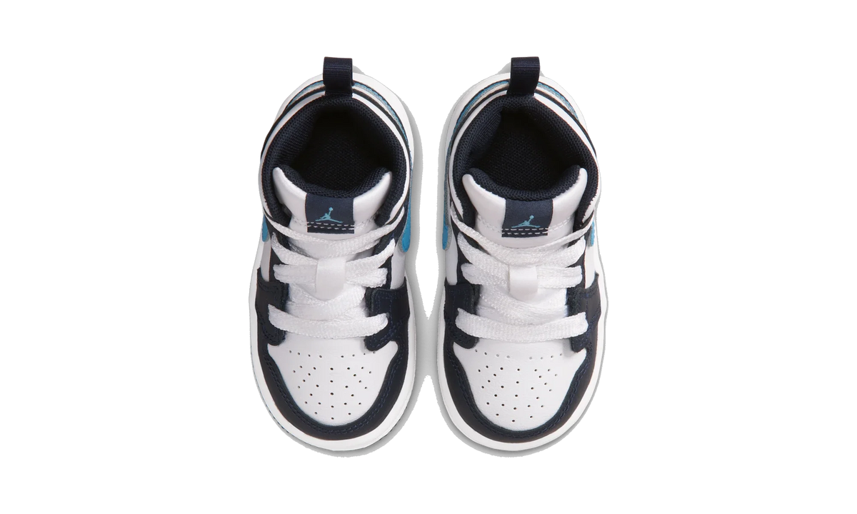 Overkicks - Air Jordan 1 Mid Obsidian Dark Powder Blue (TD) (DQ8425-404) - imagen 5
