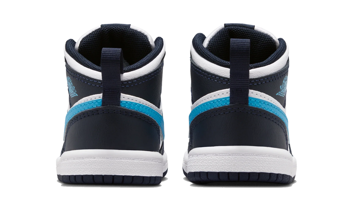 Overkicks - Air Jordan 1 Mid Obsidian Dark Powder Blue (TD) (DQ8425-404) - imagen 6