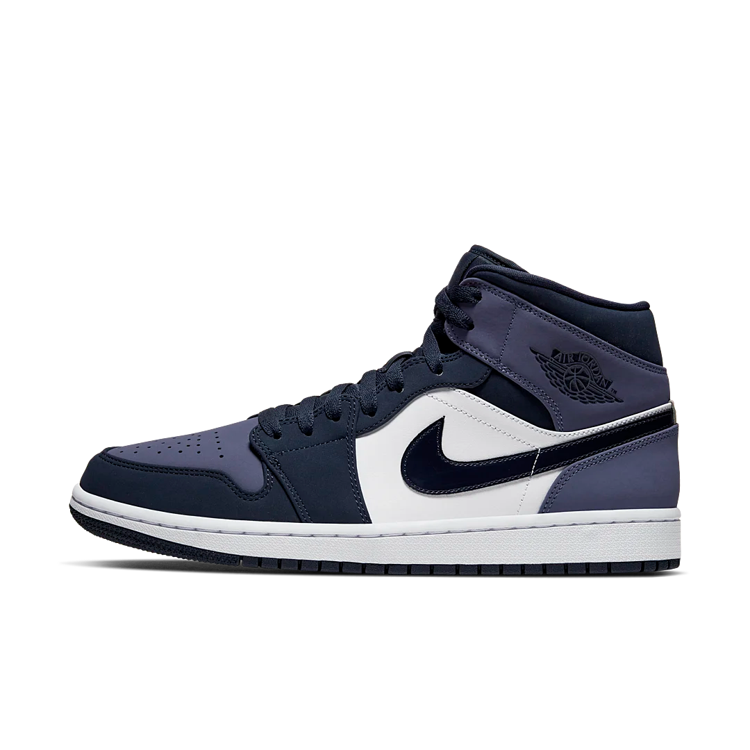 Overkicks - Air Jordan 1 Mid Obsidian Sanded Purple (554724-445) - vista lateral