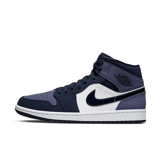 Overkicks - Air Jordan 1 Mid Obsidian Sanded Purple (554724-445) - vista lateral
