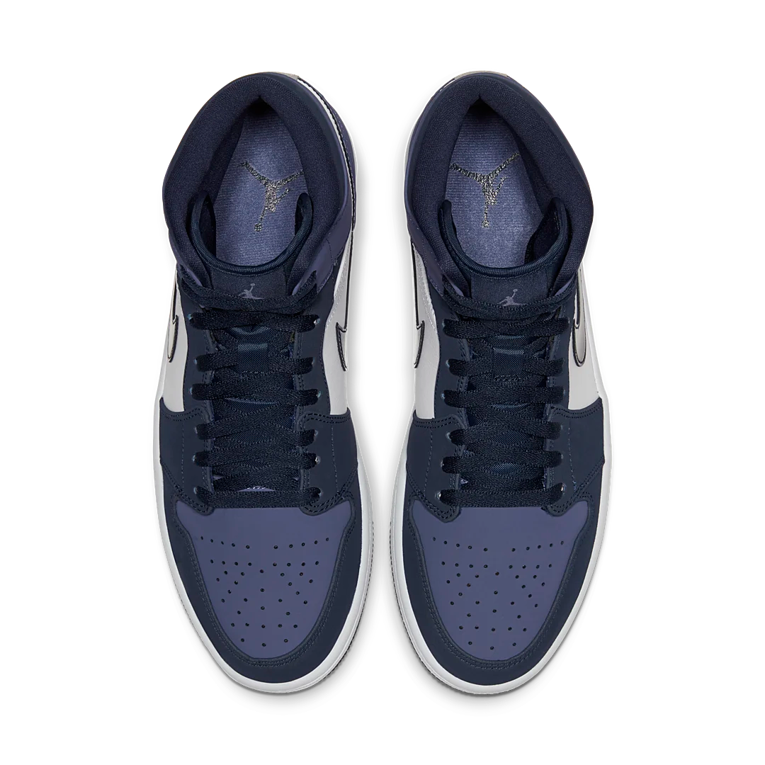 Overkicks - Air Jordan 1 Mid Obsidian Sanded Purple (554724-445) - par completo