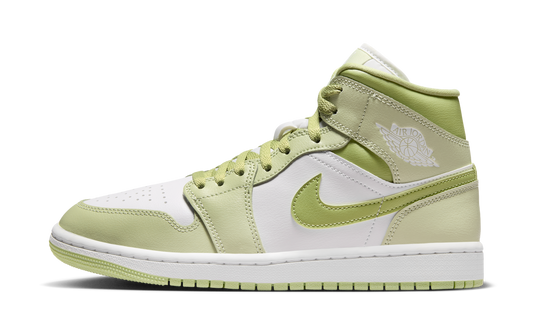Overkicks - Air Jordan 1 Mid Olive Aura Lawn (BQ6472-302) - vista lateral