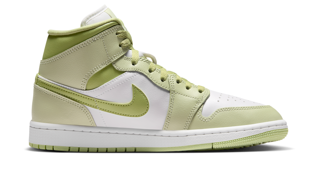 Overkicks - Air Jordan 1 Mid Olive Aura Lawn (BQ6472-302) - detalle suela
