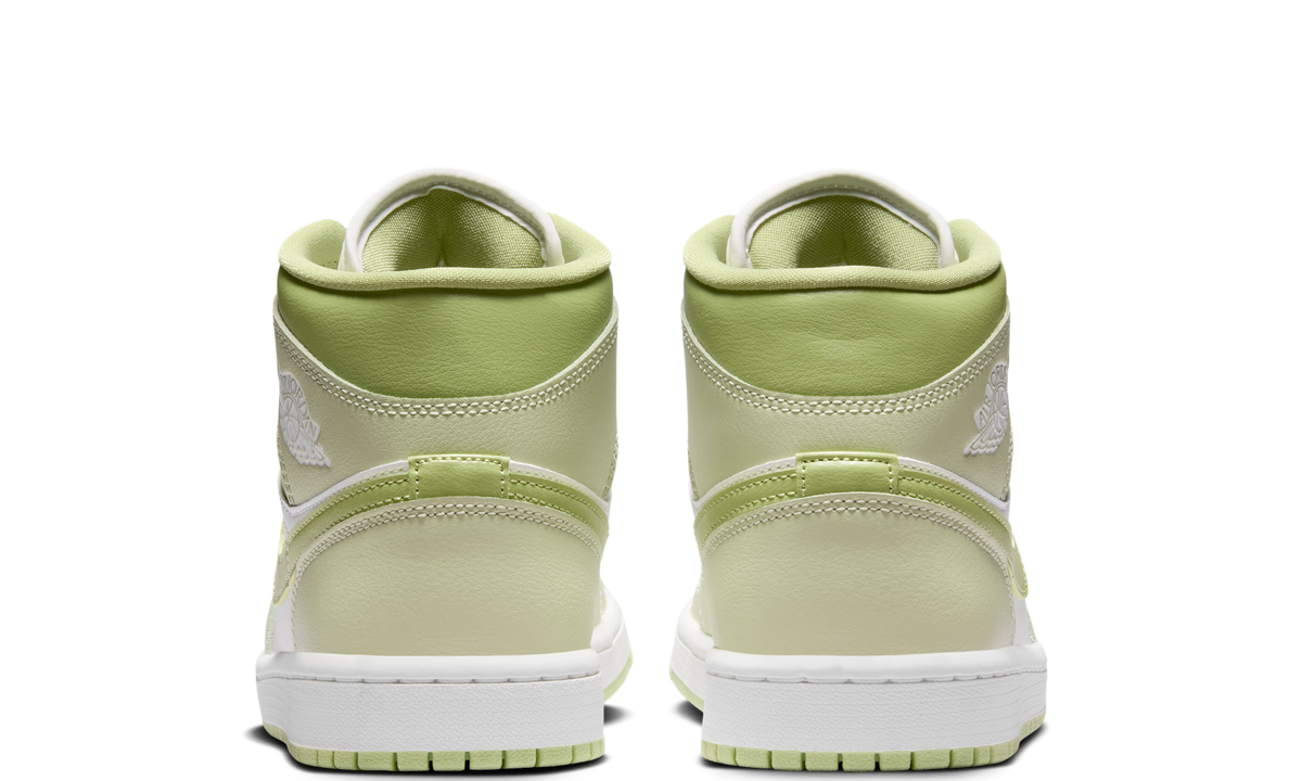 Overkicks - Air Jordan 1 Mid Olive Aura Lawn (BQ6472-302) - detalle talón
