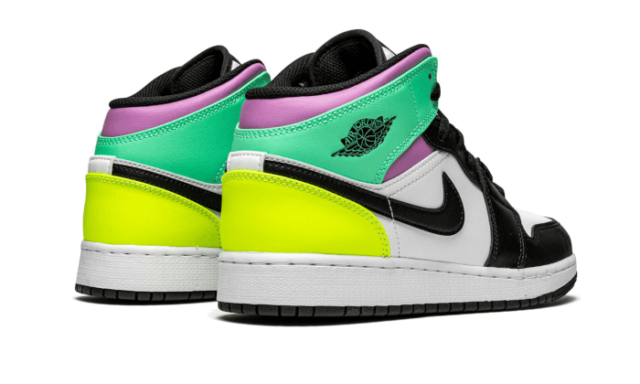 Overkicks - Air Jordan 1 Mid Pastel Black Toe (GS) (554725-175) - imagen 3