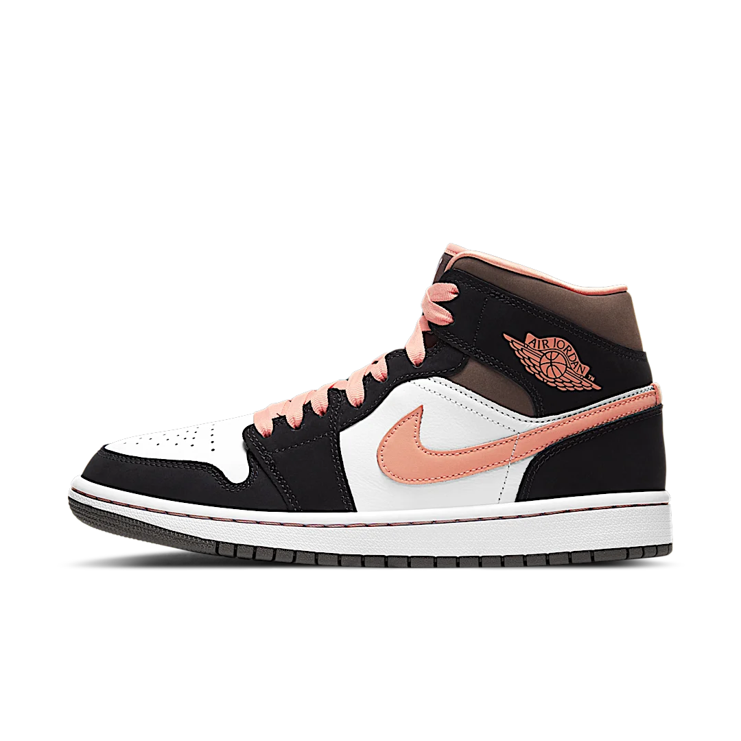Overkicks - Air Jordan 1 Mid Peach Mocha (DH0210-100) - vista lateral