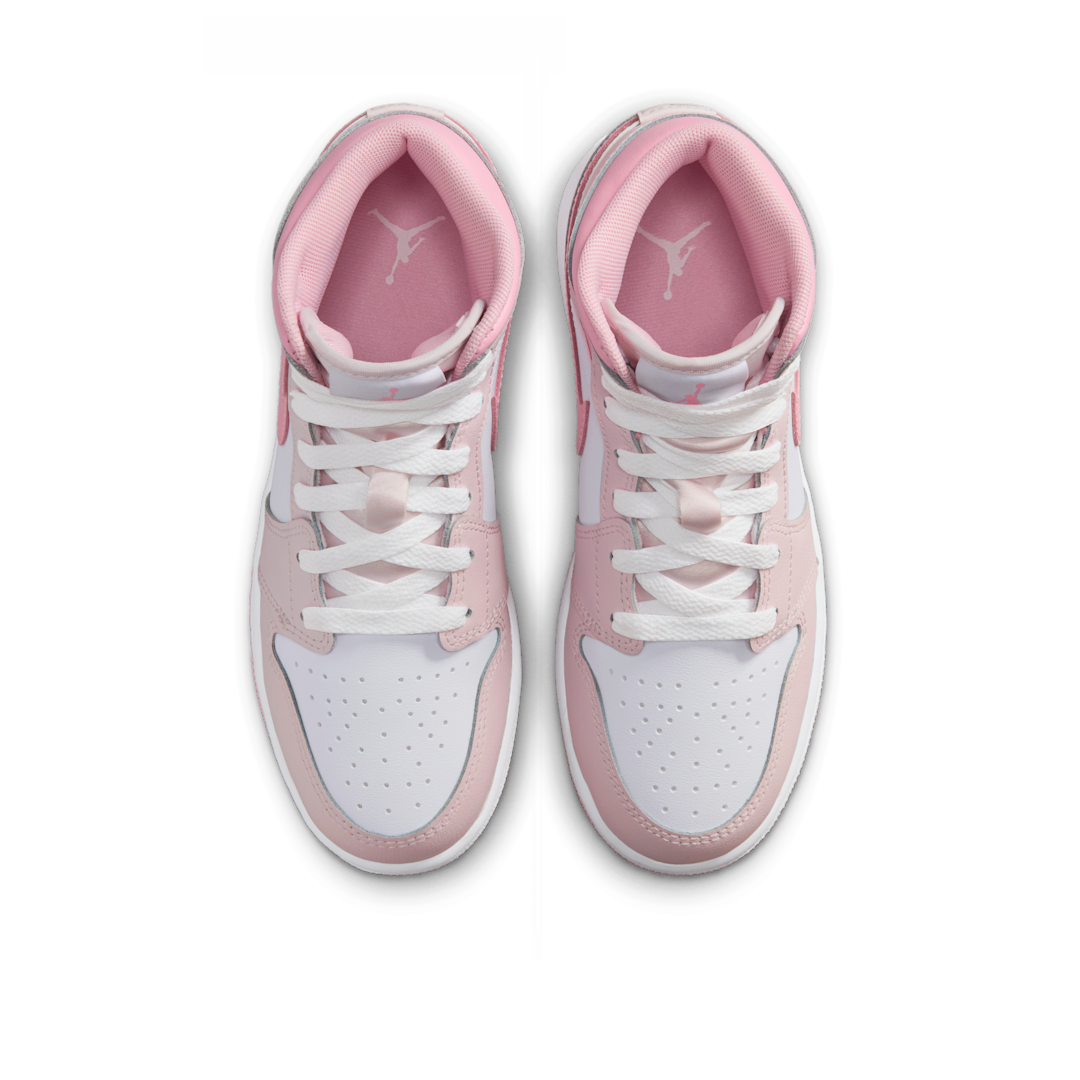 Overkicks - Air Jordan 1 Mid Pearl Pink White (GS) (DQ8423-600) - imagen 4