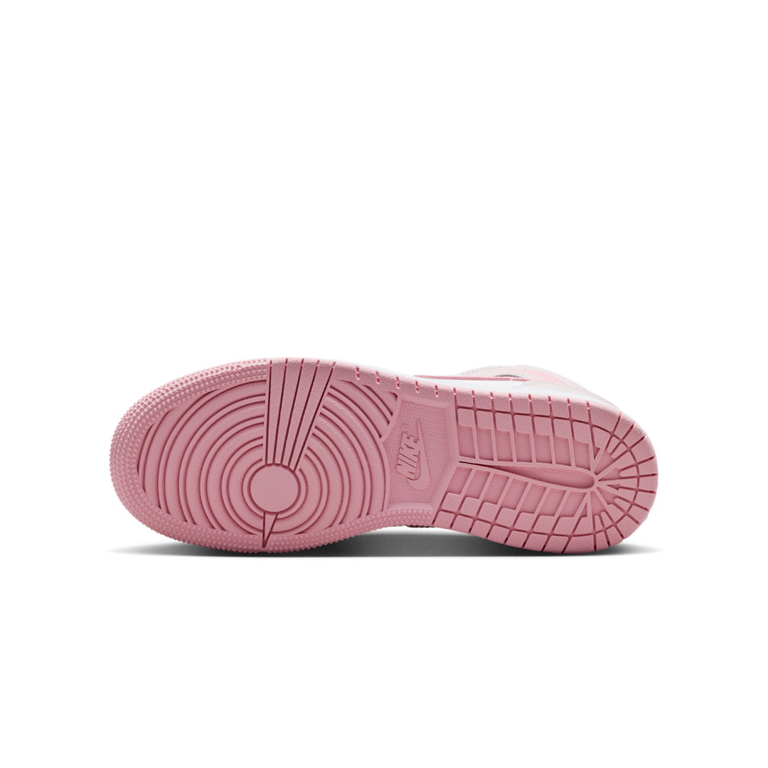 Overkicks - Air Jordan 1 Mid Pearl Pink White (GS) (DQ8423-600) - imagen 5