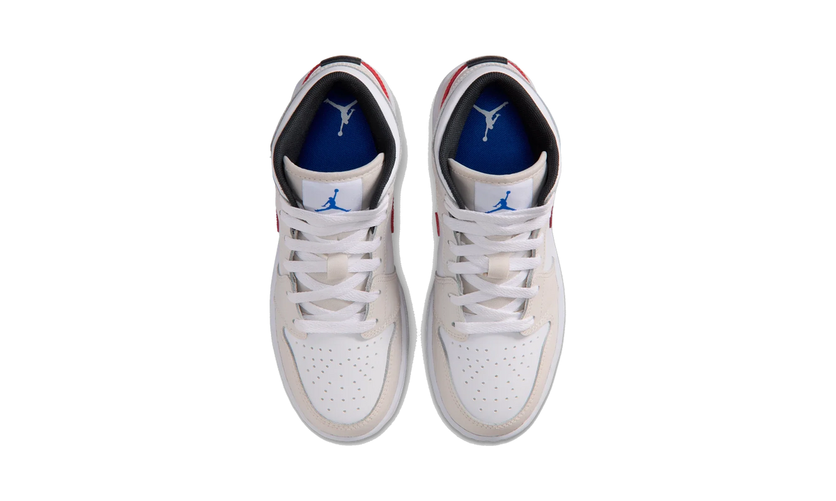 Overkicks - Air Jordan 1 Mid Phantom Game Royal White (GS) (DQ8423-004) - imagen 5